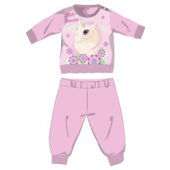   Pyjama d'hiver en coton pour bébé licorne - pyjama interlock - rose clair - 80