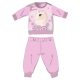 Pyjama d'hiver en coton pour bébé licorne - pyjama interlock - rose clair - 98
