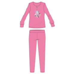   Pyjama en flanelle en coton Licorne - pyjama d'hiver épais pour enfants - rose - 134-140