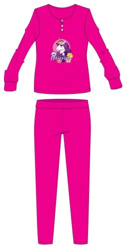 Pyjama d'hiver en coton Licorne pour enfants - pyjama interlock - rose - 128