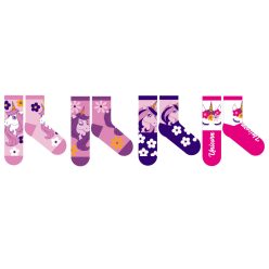  Chaussettes pour enfants licorne en coton pour enfants - 4 paires/paquet
