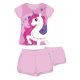 Licorne ensemble d'été en coton - ensemble t-shirt-short - rose clair - 98