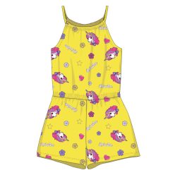   Combinaison d'été en coton à motif de licorne - jaune - 116