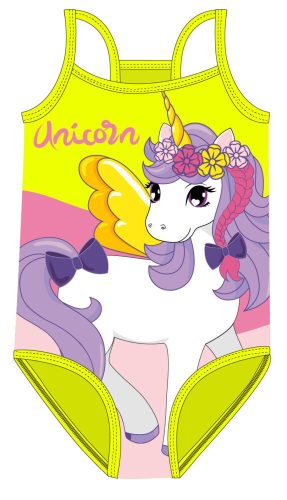 Maillot de bain une pièce pour bébé fille licorne - jaune - 92
