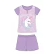 Pyjama en coton d'été à manches courtes pour enfants avec licorne - pyjama en jersey - rose - 110