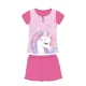 Pyjama en coton d'été à manches courtes pour enfants avec licorne - pyjama en jersey - rose clair - 116