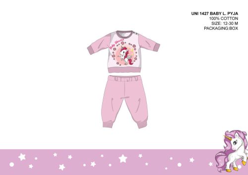 Pyjama de bébé licorne - pyjama en jersey de coton