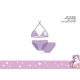 Maillot de bain deux pièces licorne pour filles - haut triangle bikini - violet clair - 110