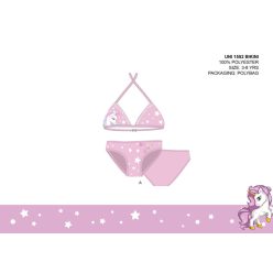   Licorne maillot de bain deux pièces pour filles - bikini avec haut triangle - rose clair - 116