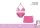 Ensemble maillot de bain licorne pour les filles - haut de bikini triangle avec jupe - rose - 104