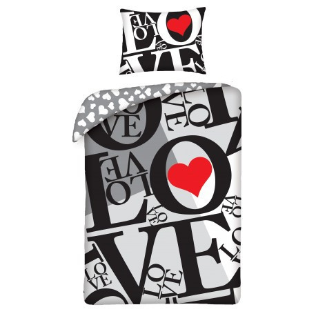 Ensemble de literie Love 140x200 cm, 70x90 cm
