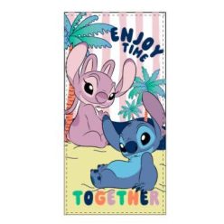   Serviette de plage Disney Stitch Enjoy Time 100% coton - 70x140 cm