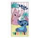 Serviette de plage Disney Stitch Enjoy Time 100% coton - 70x140 cm