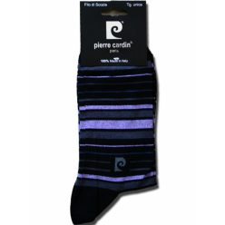   Chaussettes de costume en coton mercerisé pour homme - chaussettes de cheville en coton - 41-45 - à rayures - Pierre Cardin