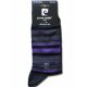 Chaussettes de costume en coton mercerisé pour homme - chaussettes de cheville en coton - 41-45 - à rayures - Pierre Cardin